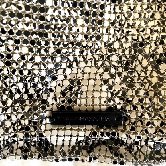 Women BCBG  Maxazria Beaded Clutch Purse Heavy Sequined Zip Animal Print 10 x 10 - Picture 3 of 6